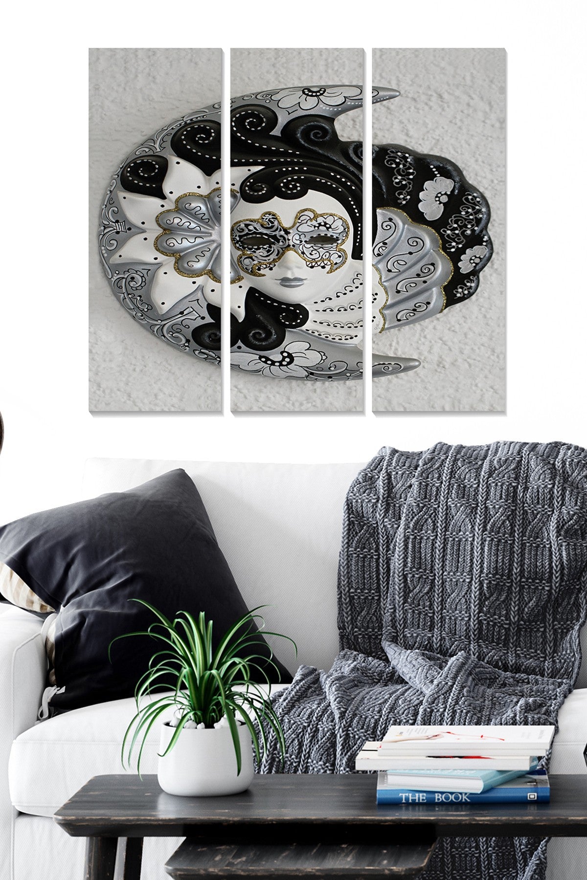 Conjunto de 3 Quadros Decorativos em MDF — Multicolor, 70x50 cm (3×20x50 cm), 3 mm