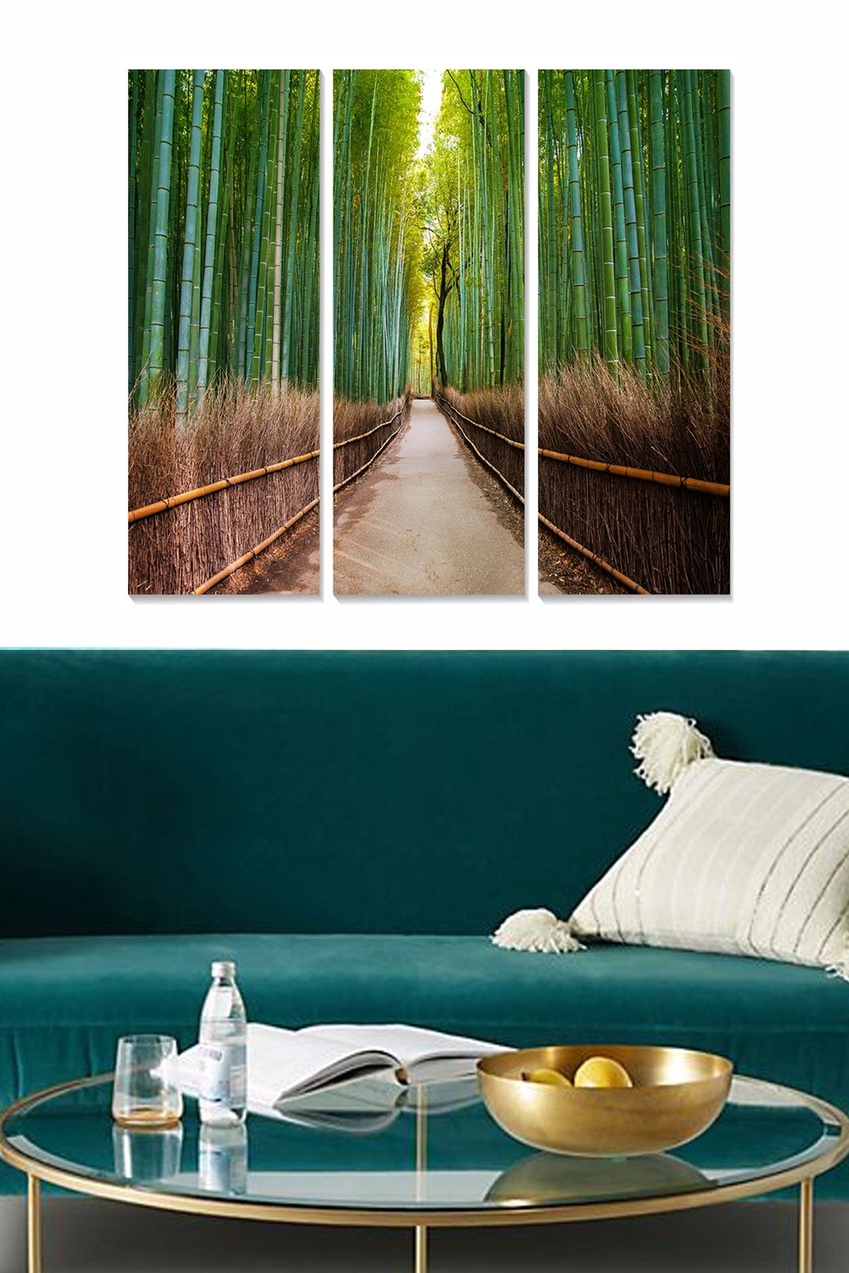 Quadro Decorativo em MDF Multicolor (Conjunto de 3 Peças) – 20x50 cm cada, Total 70x50 cm, Espessura 3 mm