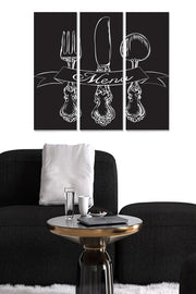 Tríptico Decorativo em MDF Multicolor — 70 x 50 cm (3 Peças, MDF 3 mm)