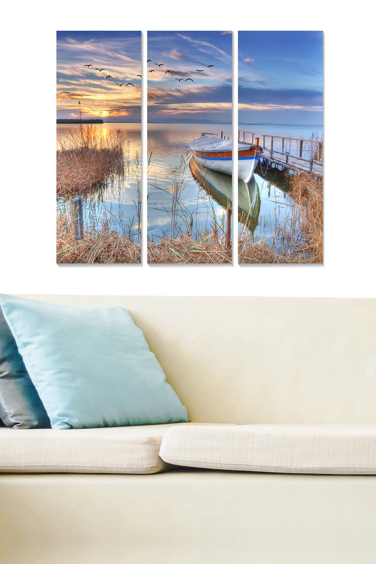 Quadro Decorativo em MDF Multicor – Conjunto 3 Peças, 70x50 cm, 3 mm