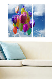 Quadro Decorativo em MDF Multicolor – Conjunto de 3 Peças (20x50 cm cada, 70x50 cm total, 3 mm)