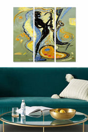 Quadro Decorativo em MDF (3 Peças) Multicolor – 70x50 cm (3x20x50) – MDF 3 mm – MDF18034246