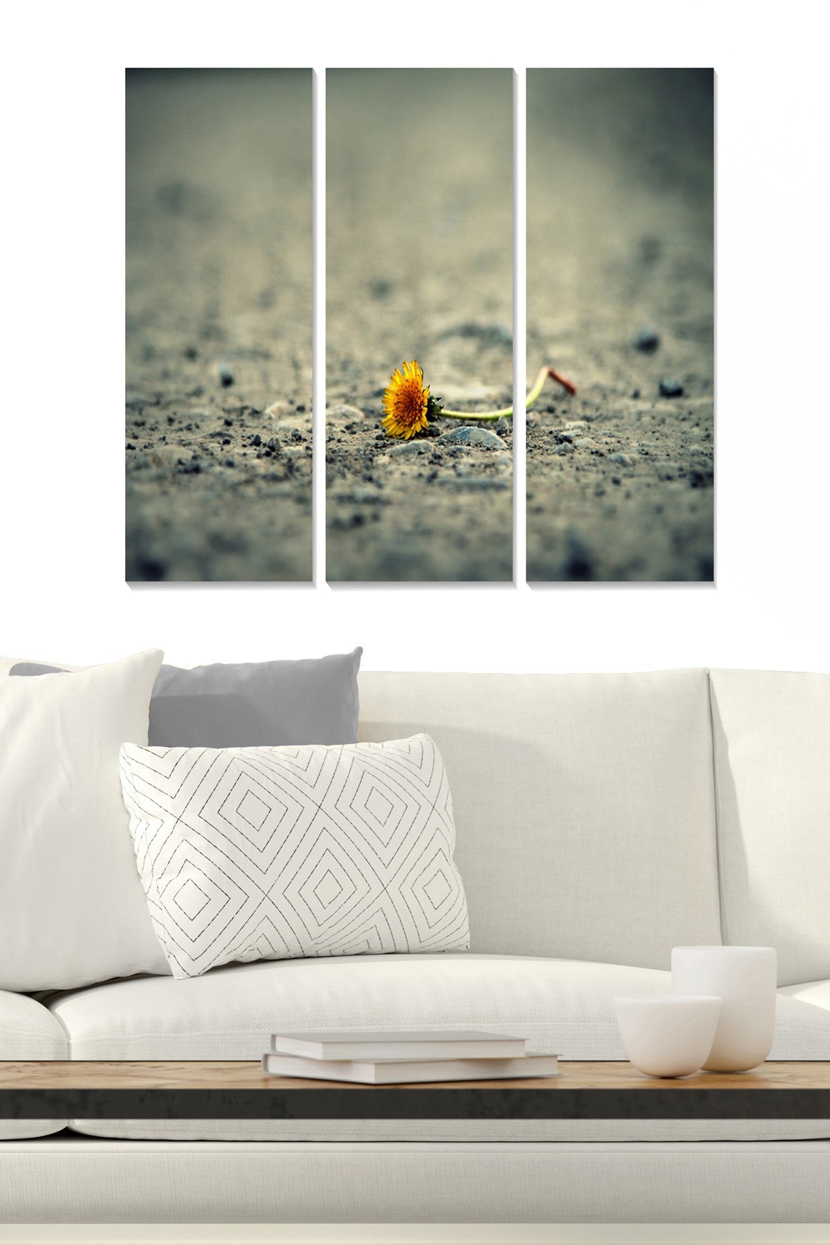 Quadro Decorativo em MDF Multicolor (3 Peças) — 20 x 50 cm cada, 70 x 50 cm total — MDF 3 mm — MDF1812470