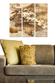 Conjunto de Quadros Decorativos em MDF Multicolor (3 Peças) – Total 70 x 50 cm, 20 x 50 cm cada, 3 mm de espessura