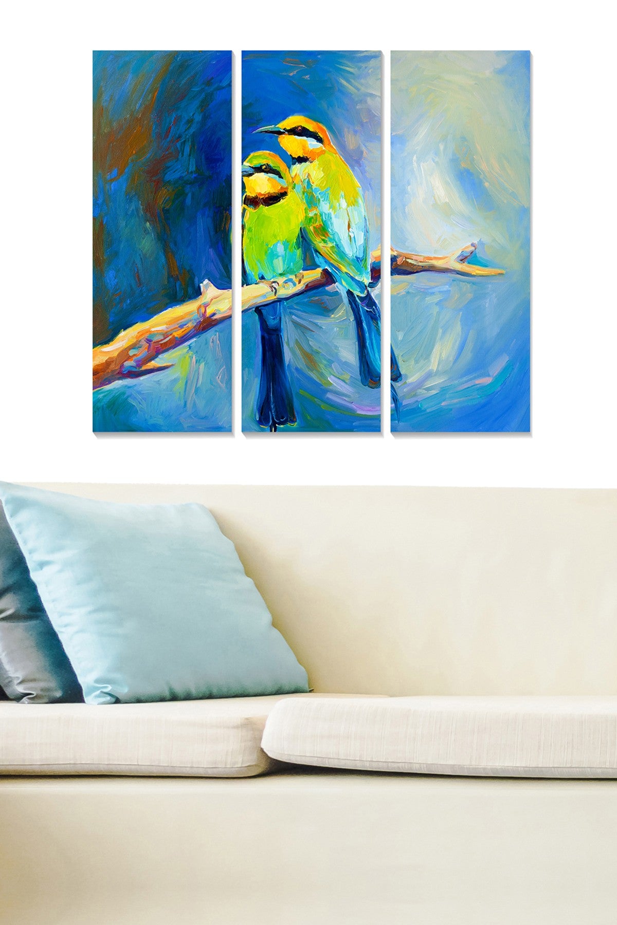 Tríptico Decorativo em MDF Multicolor – 3 Peças (20x50 cm cada), Total 70x50 cm, Espessura 3 mm – MDF18370