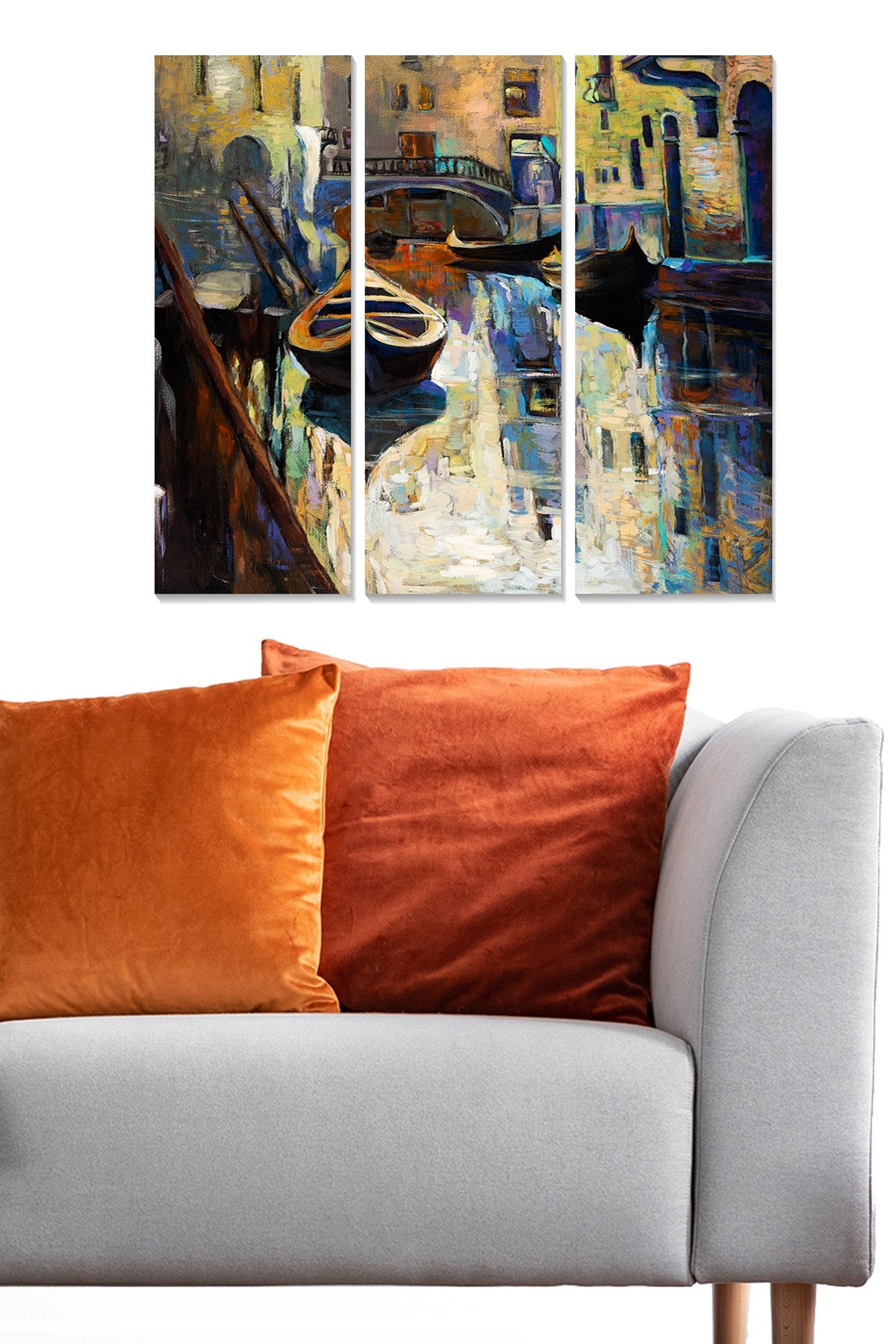 Quadro Decorativo em MDF Multicolor – Conjunto 3 Peças (20x50 cm cada), Total 70x50 cm, 100% MDF 3 mm