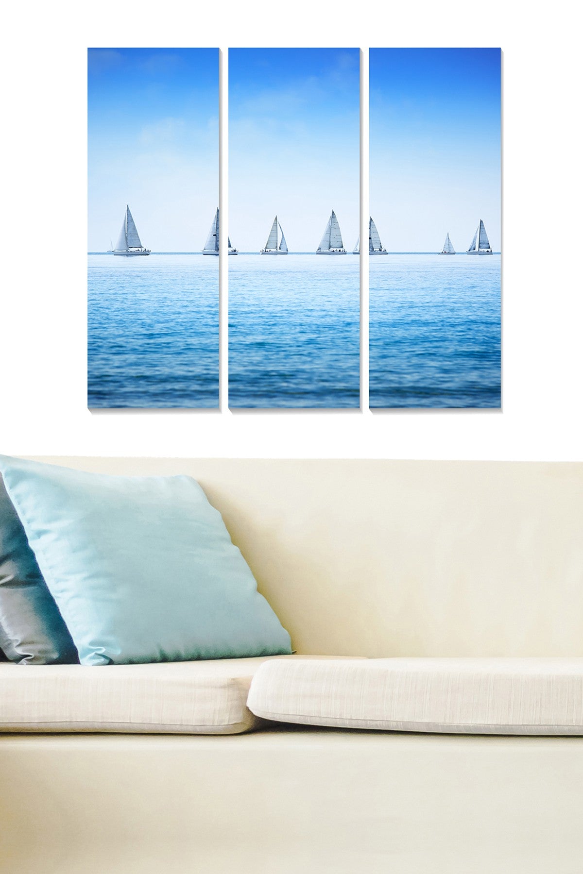 Conjunto de 3 Quadros Decorativos em MDF Multicolor – 70x50 cm (3 mm, 20x50 cm cada)