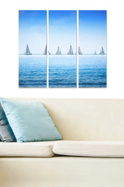 Conjunto de 3 Quadros Decorativos em MDF Multicolor – 70x50 cm (3 mm, 20x50 cm cada)