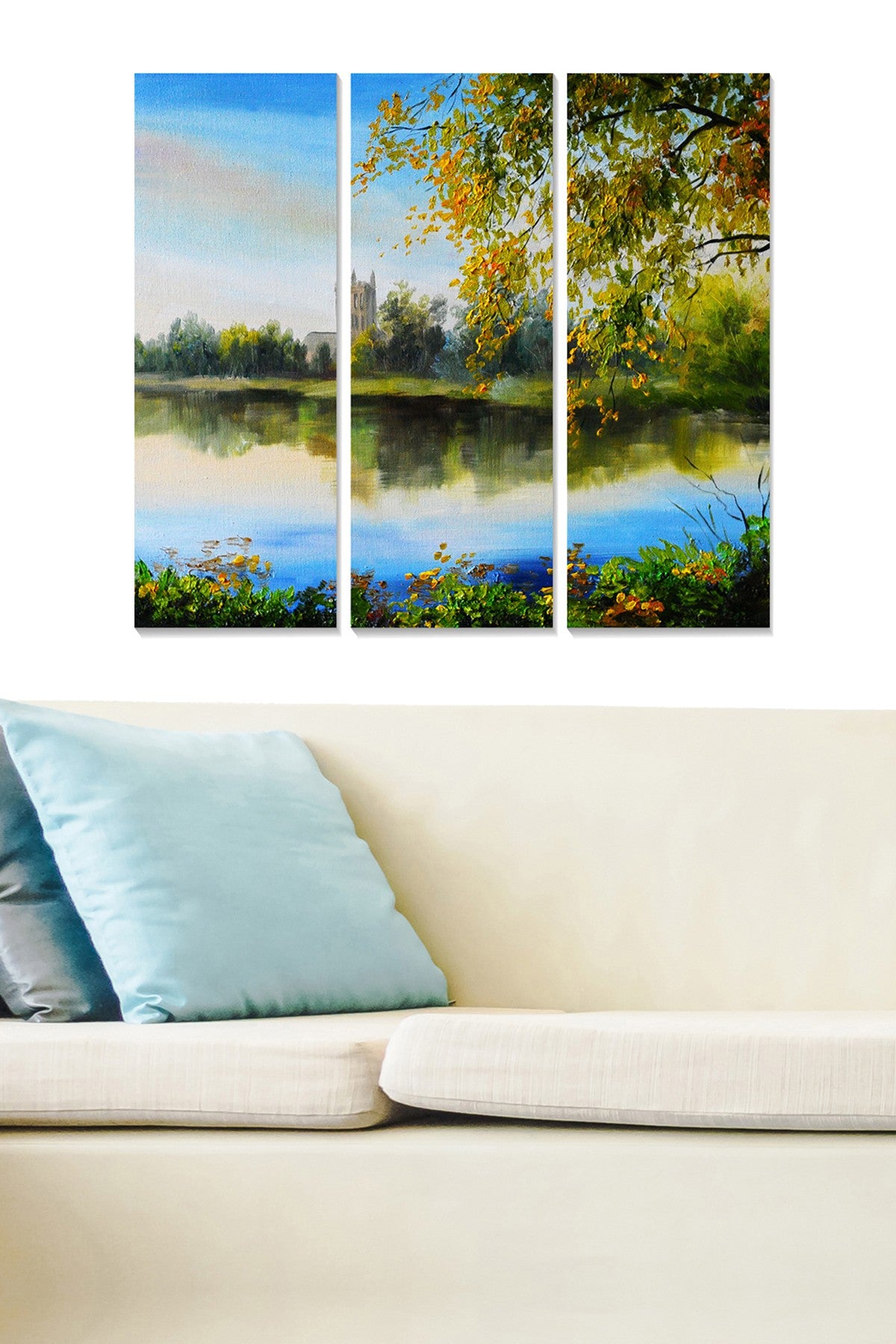 Conjunto de Quadros Decorativos em MDF Multicolor (3 Peças) – Total 70x50 cm, Espessura 3 mm