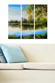 Conjunto de Quadros Decorativos em MDF Multicolor (3 Peças) – Total 70x50 cm, Espessura 3 mm