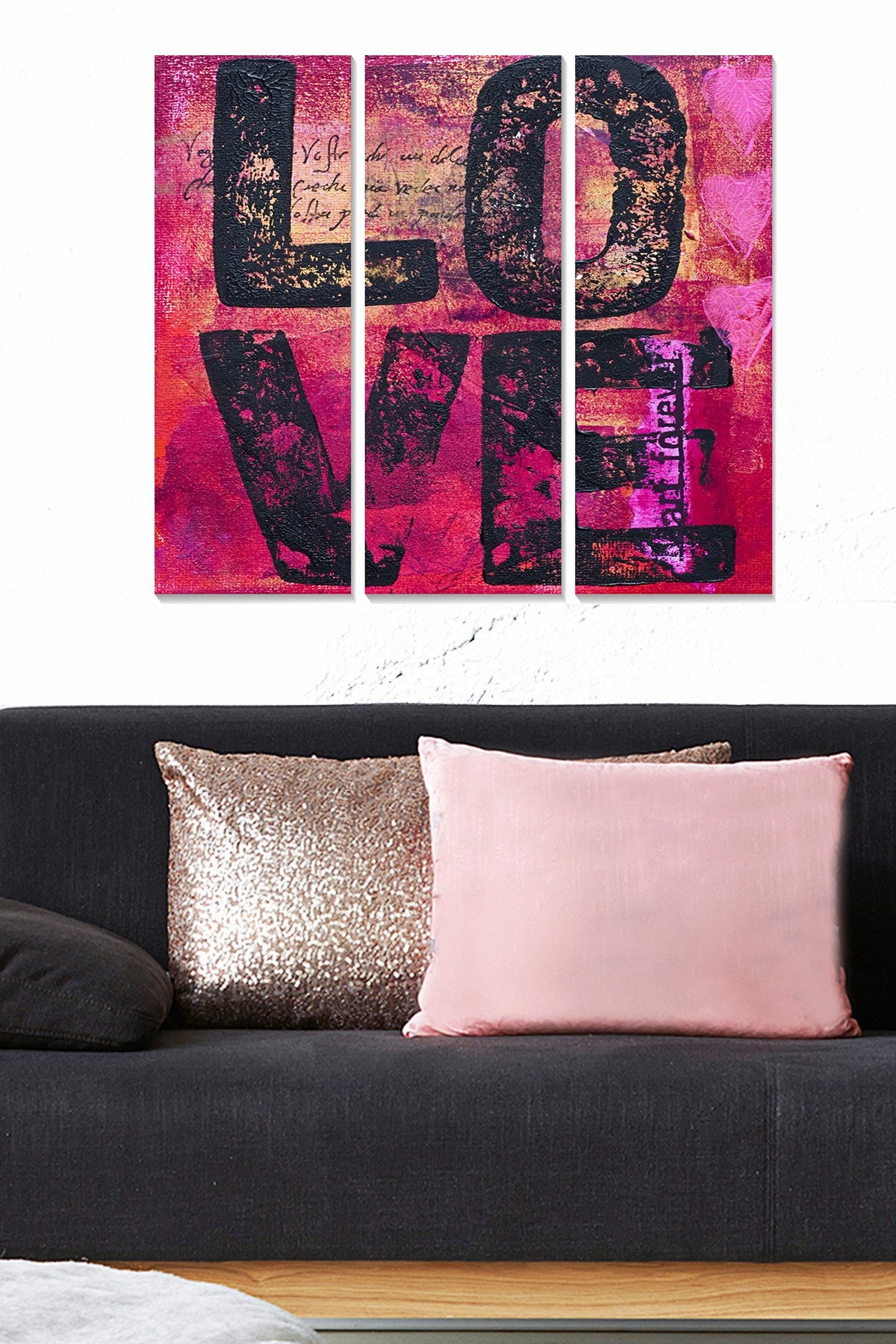 Quadro Decorativo em MDF Multicolorido – 3 Peças (20x50 cm cada) | Total 70x50 cm | Esp. 3 mm