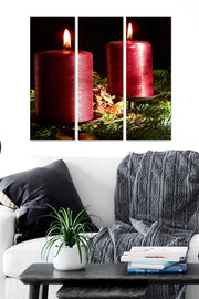 Quadro Decorativo 100% MDF Multicolor – Conjunto de 3 Peças (20x50 cm cada) – Tamanho Total 70x50 cm