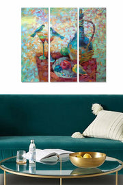 Quadro Decorativo em MDF Multicolor – Conjunto 3 Peças (20 x 50 cm cada | 70 x 50 cm total)