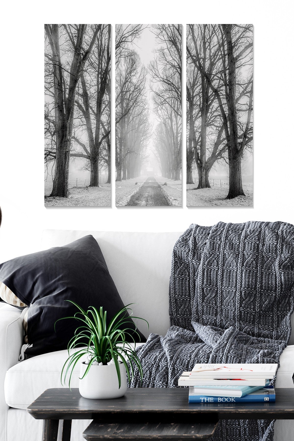 Conjunto de Quadros Decorativos em MDF (3 Peças) Multicolor – 70x50 cm (3x 20x50), Espessura 3 mm