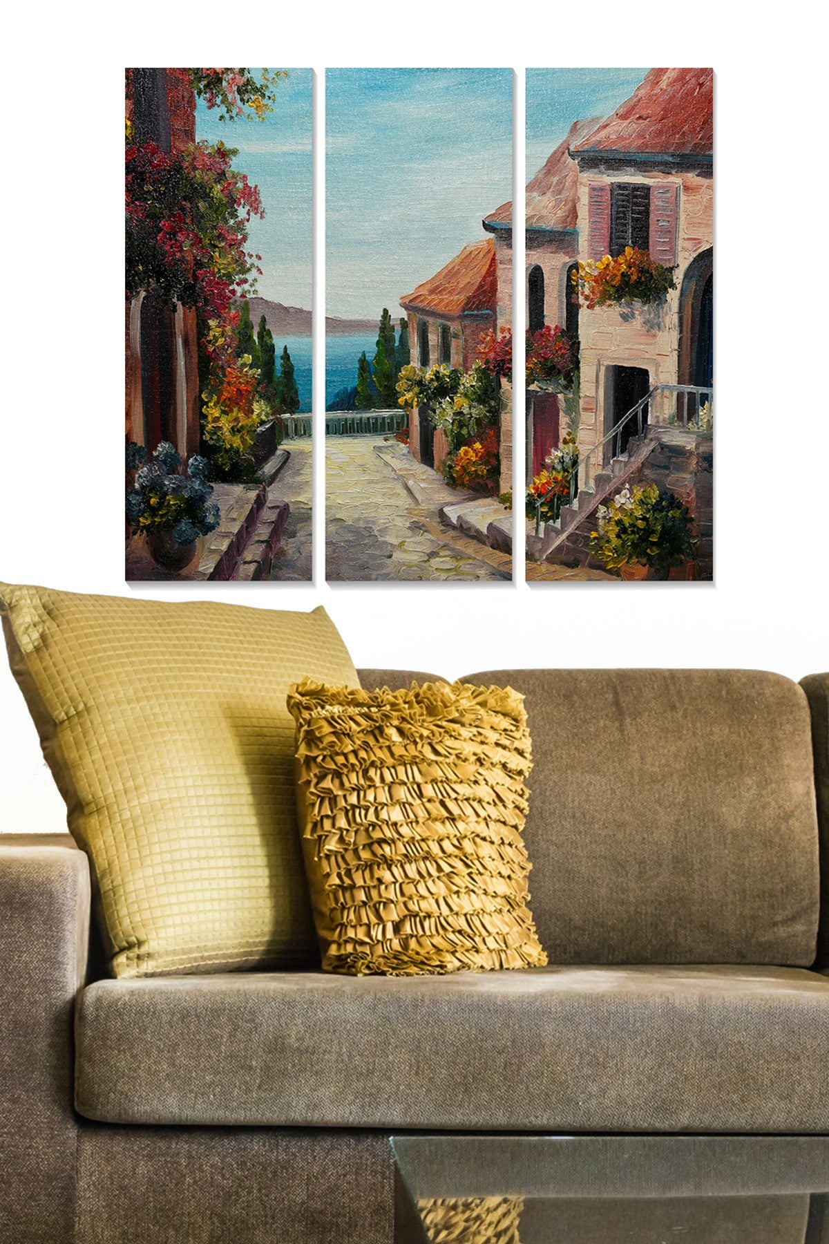 Quadro Decorativo em MDF Multicolor (Conjunto de 3) — 70x50 cm total, 3 mm