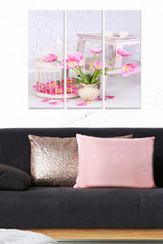 Conjunto de Quadros Decorativos em MDF (3 Peças) – Multicolor, 70 x 50 cm (total), 3 mm