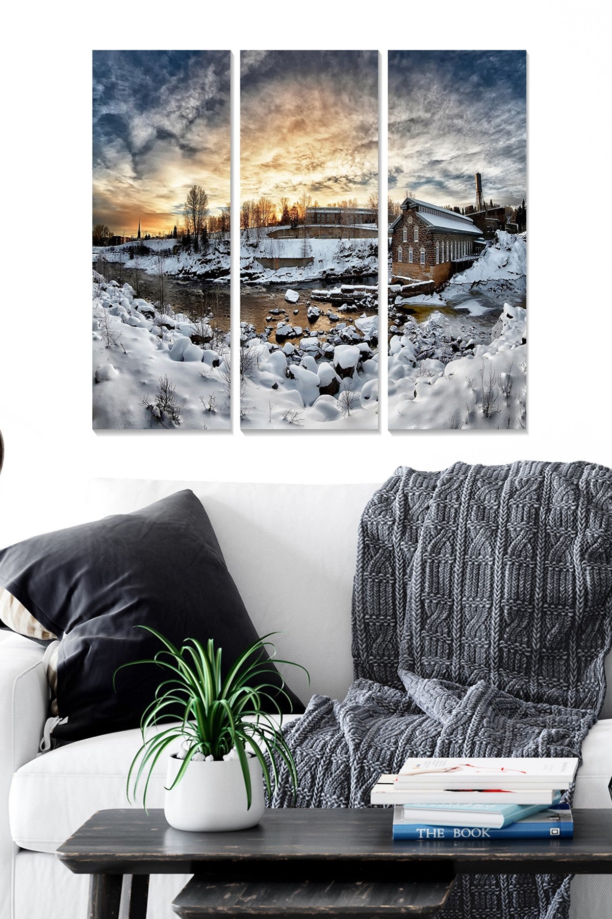 Quadro Decorativo em MDF Multicolor – 3 Peças, Total 70 x 50 cm (3 x 20 x 50 cm), Espessura 3 mm, 1 kg