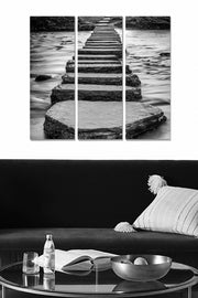 Quadro Decorativo em MDF Multicolor (Conjunto 3 Peças) — 20x50 cm cada, total 70x50 cm, espessura 3 mm