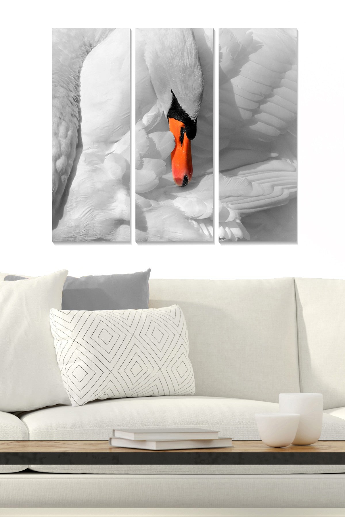 Quadro Decorativo em MDF Multicolor – Conjunto de 3 Peças, 70x50 cm (Total), 3 mm de Espessura