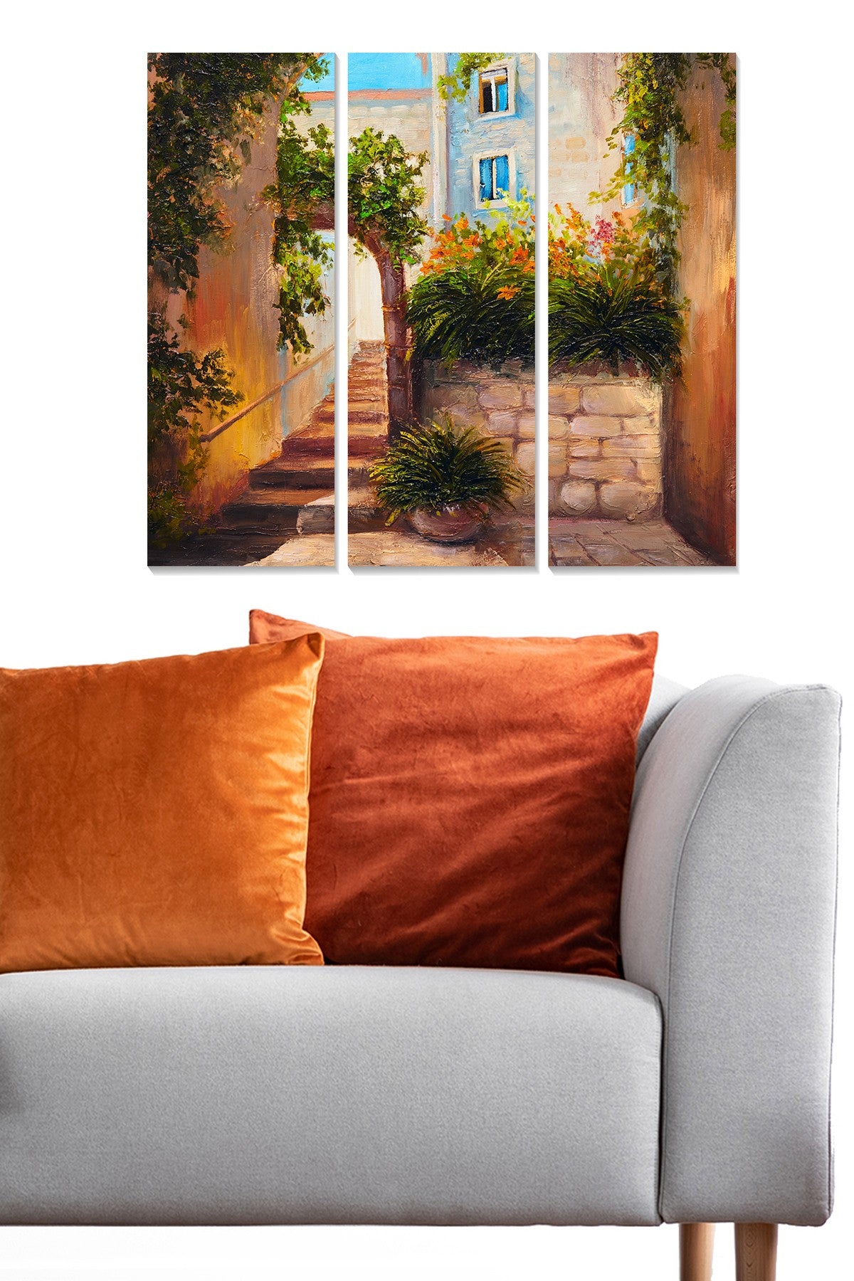 Tríptico Decorativo em MDF Multicolor – 70 x 50 cm (Total), 3 mm – Conjunto de 3 Peças