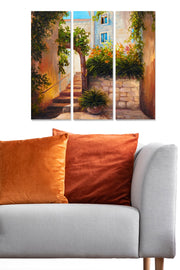 Tríptico Decorativo em MDF Multicolor – 70 x 50 cm (Total), 3 mm – Conjunto de 3 Peças