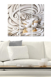 Quadro Decorativo MDF Multicolor (Conjunto 3 Peças) – 20x50 cm cada, total 70x50 cm, MDF 3 mm