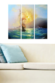 Tríptico Decorativo em MDF Multicolor (3 Peças) - 70x50 cm