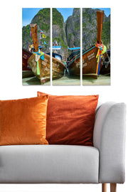 Tríptico Decorativo em MDF Multicolorido — 3 Peças 20x50 cm (Total 70x50 cm), 100% MDF 3 mm