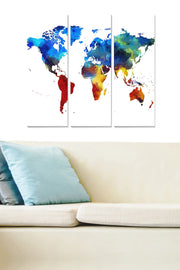 Quadro Decorativo em MDF 3 mm Multicolorido – Conjunto de 3 Peças (20x50 cm cada), Tamanho Total 70x50 cm