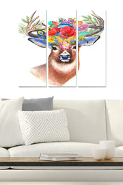 Quadro Decorativo em MDF Multicolor (3 Peças) 20x50 cm cada, Total 70x50 cm, Espessura 3 mm, 1 kg — MDF1998855