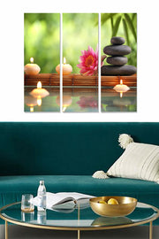 Conjunto de 3 Quadros Decorativos em MDF Multicor – 20x50 cm cada (70x50 cm total), MDF 3 mm