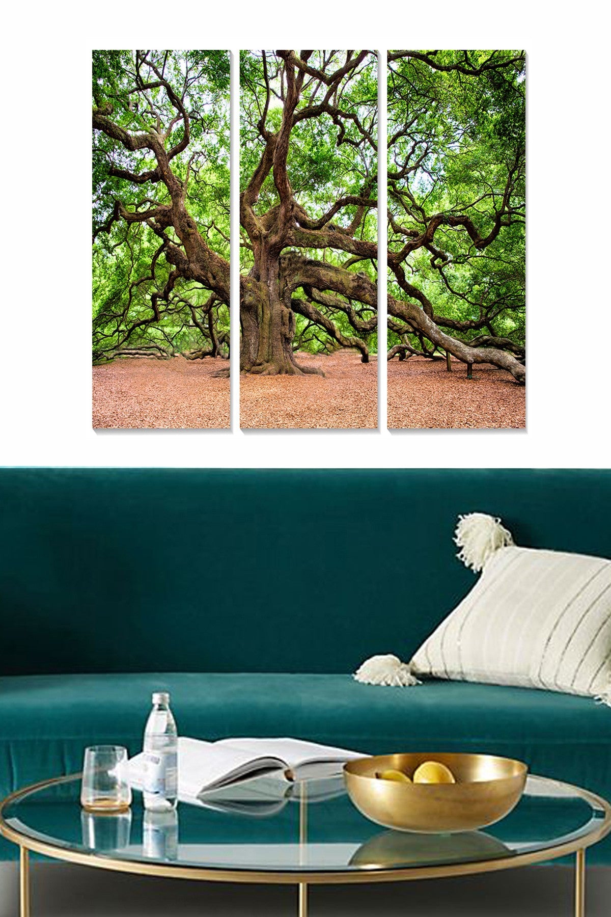 Quadro Decorativo em MDF Multicolor (Conjunto de 3 Peças) – 20x50 cm cada, total 70x50 cm – 100% MDF, 3 mm – MDF2018822 (Ref. 553BNC1724)