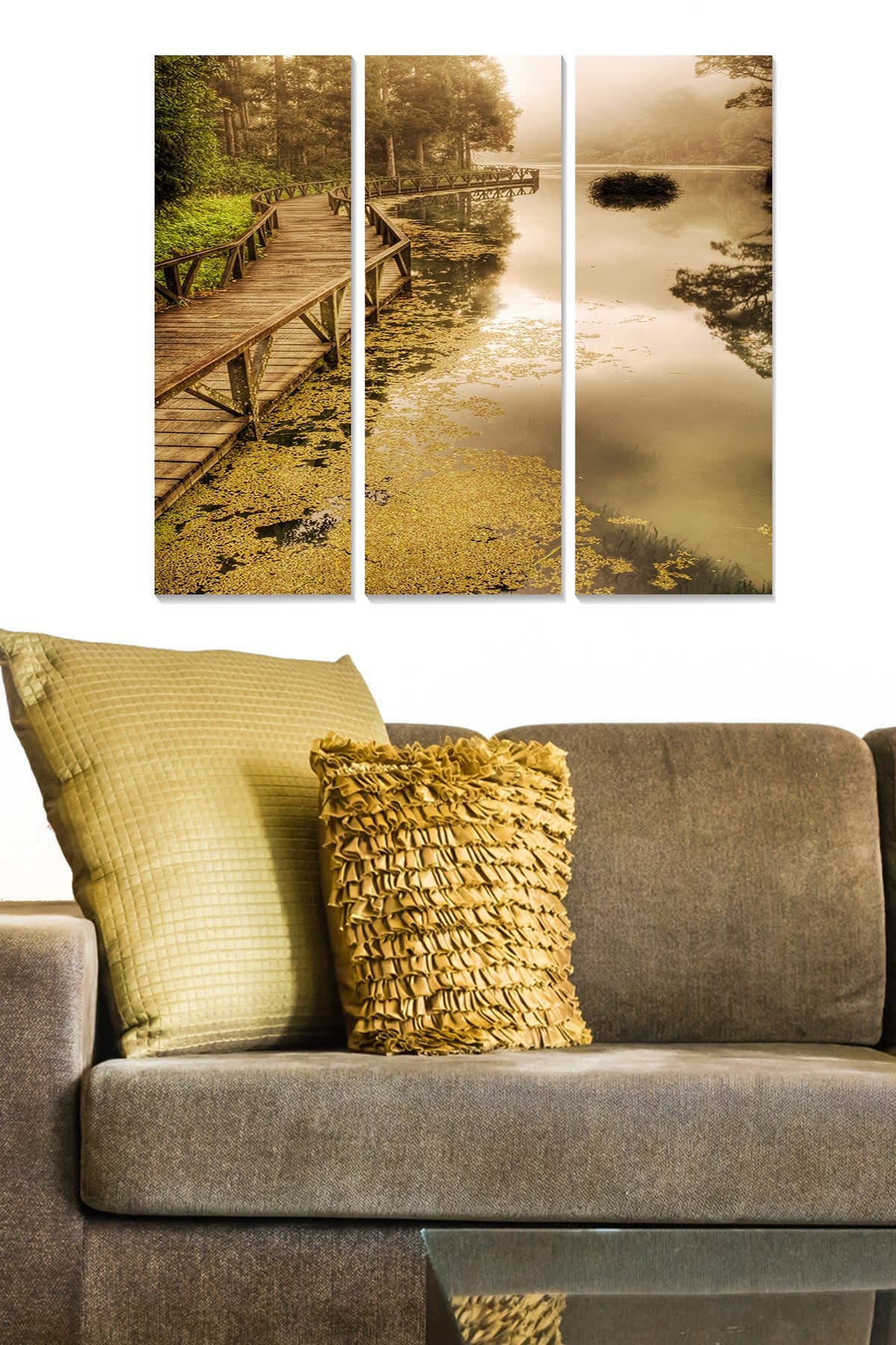 Quadro Decorativo MDF (3 Peças) Multicolor – 20 x 50 cm cada, Total 70 x 50 cm, MDF 3 mm – MDF2020982