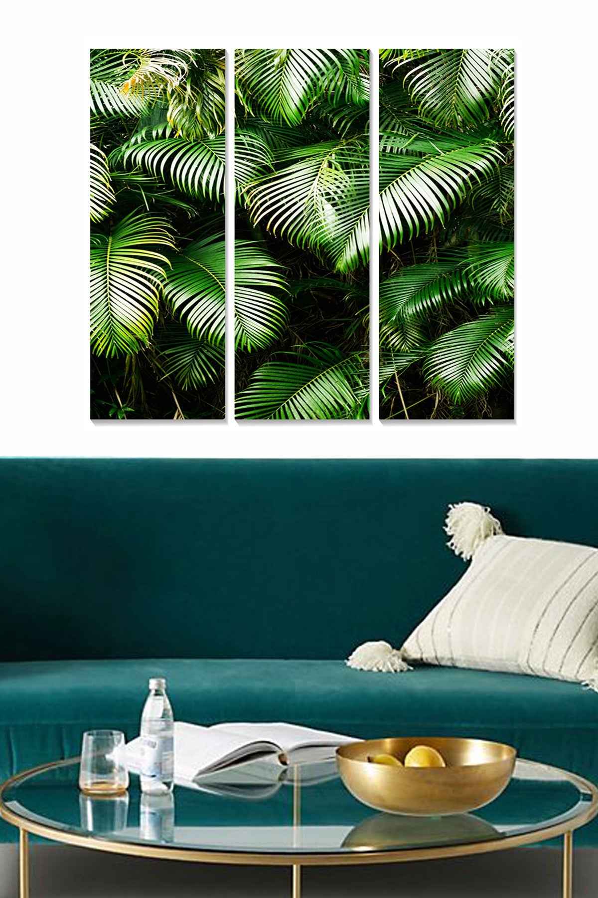 Tríptico Decorativo em MDF Multicolor – 3 Peças (20 x 50 cm cada), Total 70 x 50 cm, Espessura 3 mm