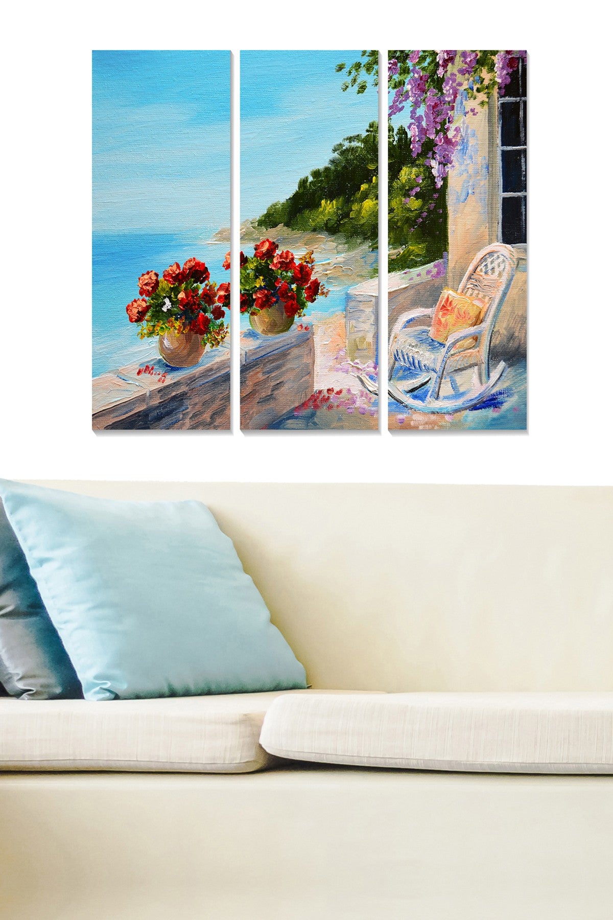 Quadro Decorativo em MDF – Conjunto de 3 Peças Multicolor 70x50 cm