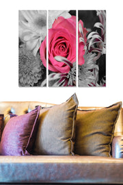 Quadro Decorativo em MDF Multicolor – Conjunto de 3 Peças (20x50 cm cada), Tamanho Total 70x50 cm, 100% MDF (3 mm) – MDF20366