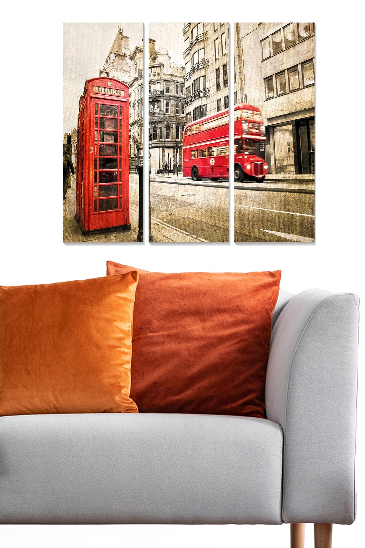 Quadro Decorativo em MDF Multicolor (Conjunto 3 Peças) – 100% MDF 3 mm, 20x50 cm cada, Tamanho Total 70x50 cm