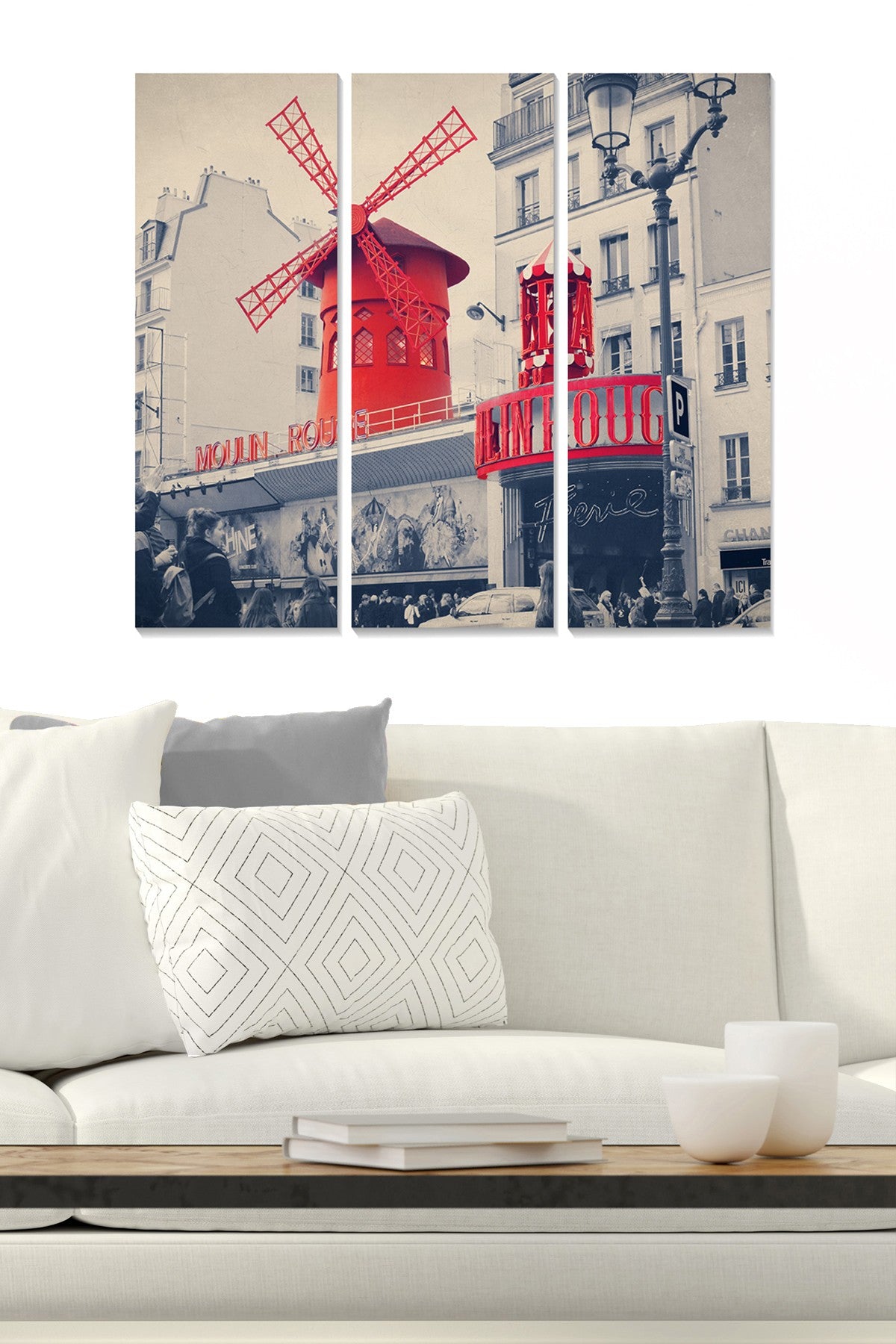 Quadro Decorativo em MDF Multicolor (3 Peças) – 20 x 50 cm cada, Total 70 x 50 cm, MDF 3 mm