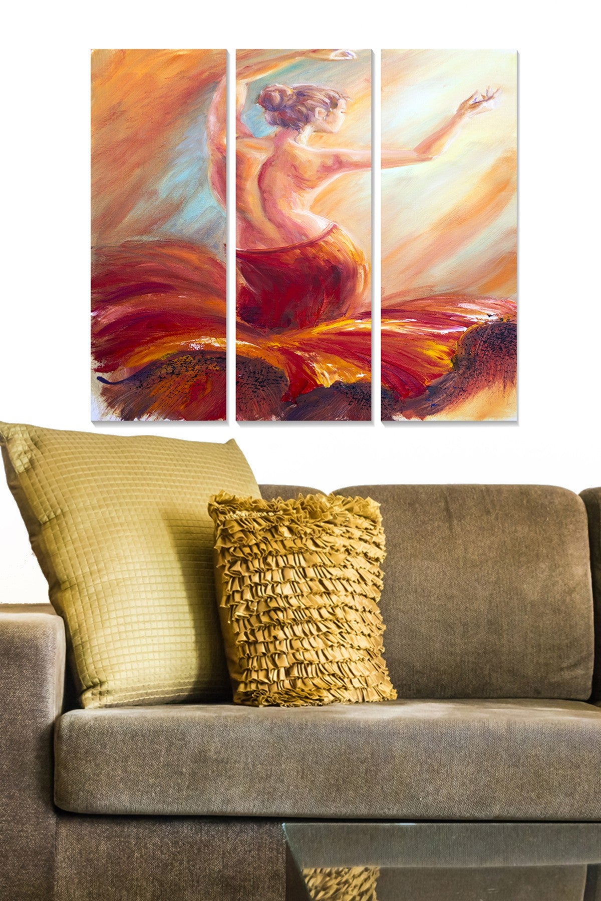 Tríptico Decorativo em MDF Multicolor – 3 Peças (20x50 cm cada), Tamanho Total 70x50 cm, Espessura 3 mm