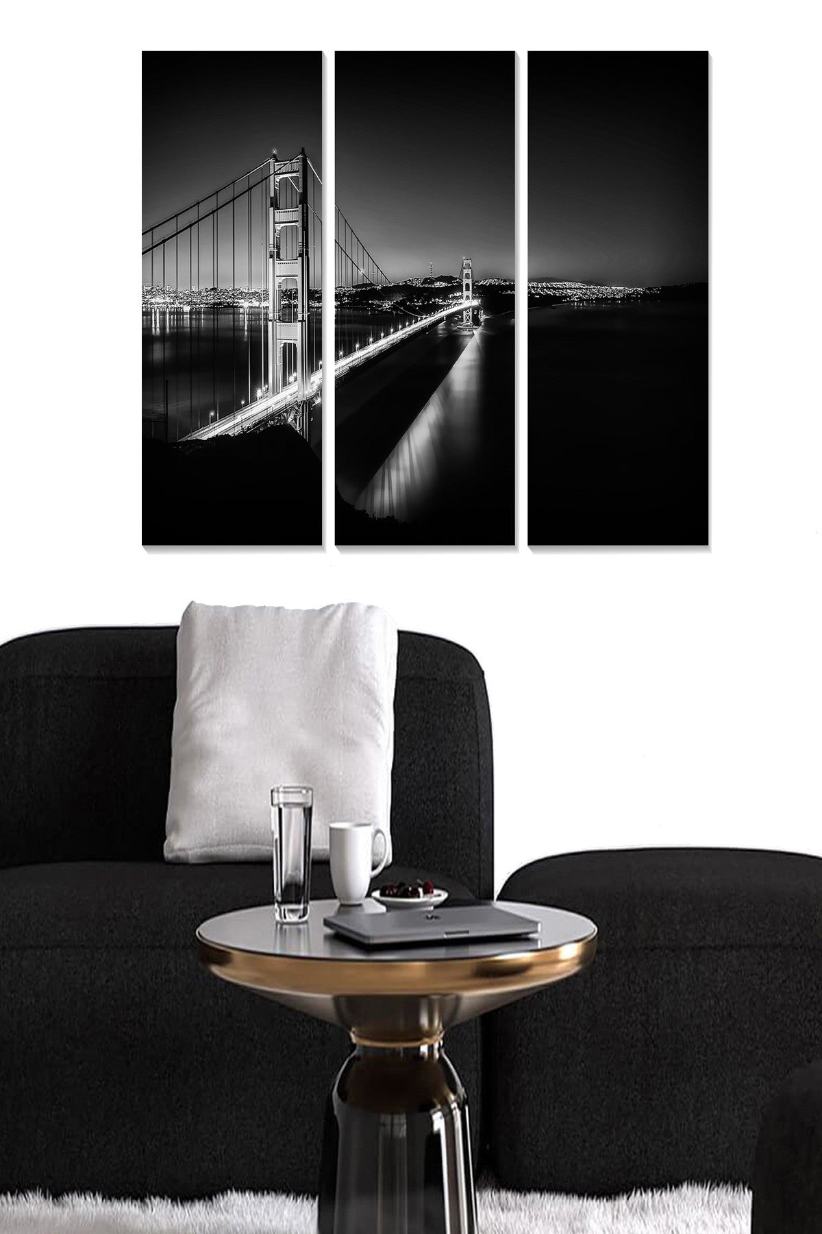 Tríptico Decorativo em MDF Multicolor – 3 Peças 20x50 cm (Total 70x50 cm, 3 mm)