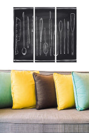 Conjunto de Quadros Decorativos em MDF (3 Peças) Multicolorido – 20x50 cm cada, total 70x50 cm