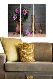 Conjunto de Quadros Decorativos em MDF Multicolor (3 Peças) — 70x50 cm, Espessura 3 mm