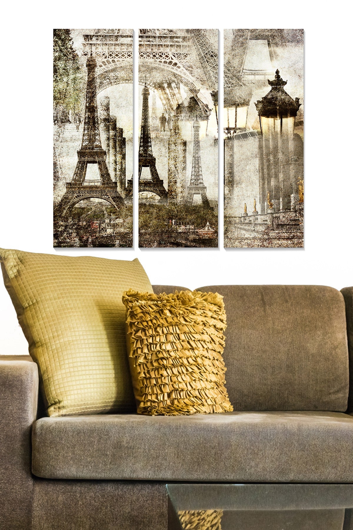 Tríptico Decorativo em MDF Multicolor – 3 Peças, Total 70 x 50 cm, Espessura 3 mm – MDF206691106