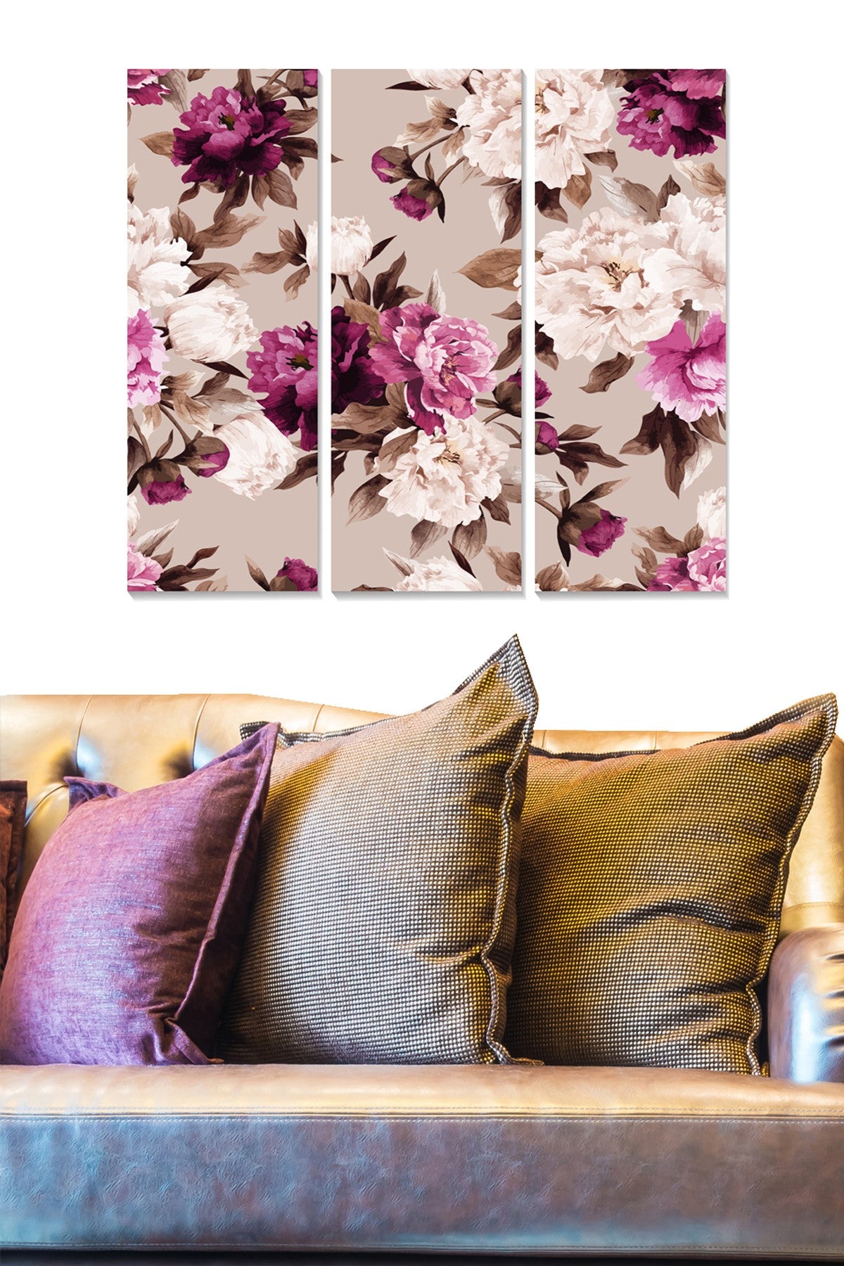 Quadro Decorativo em MDF 3 mm – Conjunto de 3 Peças, Multicolor, 20 x 50 cm cada (70 x 50 cm total)