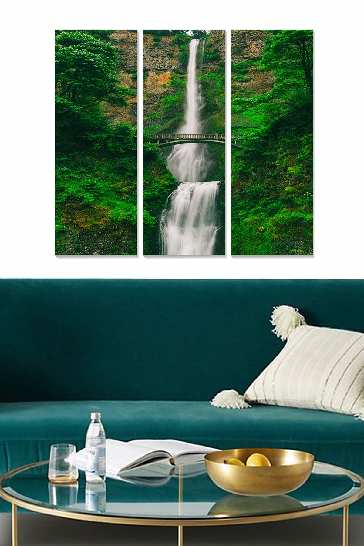 Quadro Decorativo em MDF Multicolorido – Conjunto de 3 Peças, Total 70 x 50 cm