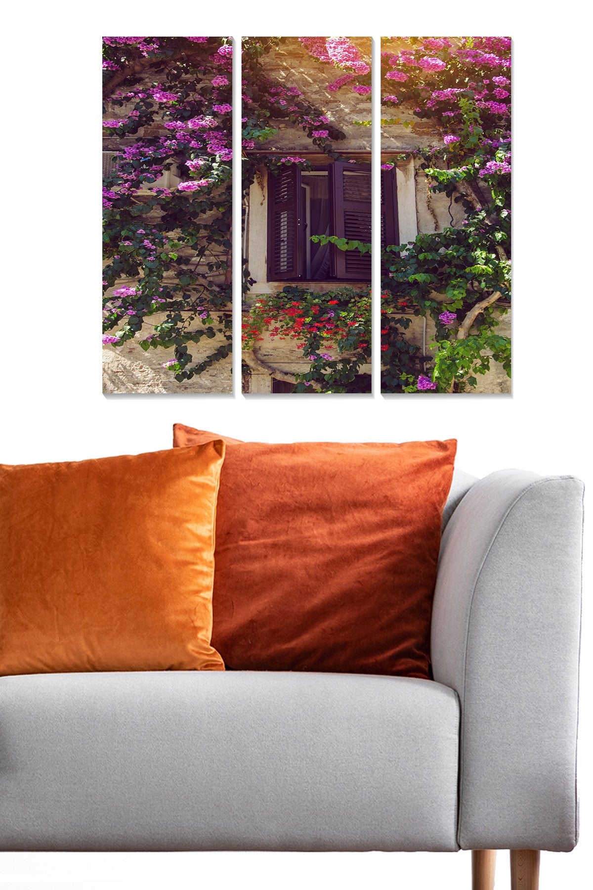 Tríptico Decorativo em MDF Multicolor — 70x50 cm (3 Peças, 3 mm)