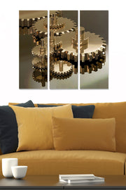 Conjunto de Quadros Decorativos em MDF (3 Peças) Multicolor – 70x50 cm Total (3x 20x50 cm), MDF 100% 3 mm