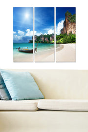 Quadro Decorativo em MDF Multicolor – Conjunto de 3 Peças, 20x50 cm cada (Total 70x50 cm), espessura 3 mm