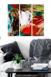 Quadro Decorativo em 100% MDF (3 Peças) – Multicolorido, 20 x 50 cm cada, Total 70 x 50 cm, Espessura 3 mm