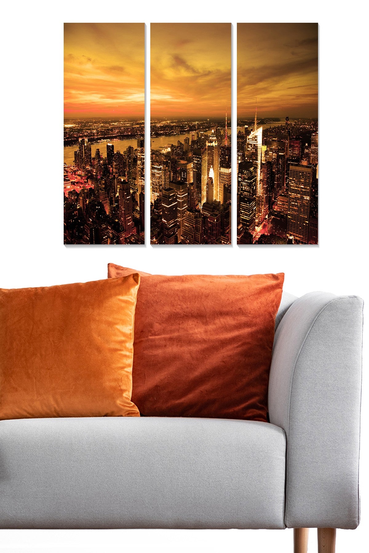 Quadro Decorativo em MDF 100% Multicor – Conjunto 3 Peças 20x50 cm (cada), Total 70x50 cm, 3 mm